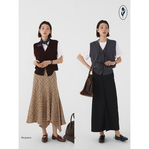 shyshy百搭羊毛针织马甲