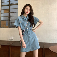Z家港風(fēng)牛仔連衣裙夏季