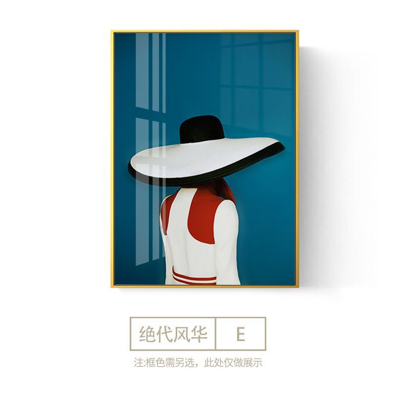 现代轻奢人物装饰画美女玄关挂画简约走廊过道壁画客厅沙发背景墙