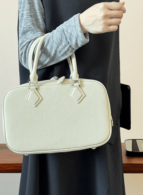 吊牌价1K+!必入!TOGO头层牛皮包包手提真皮女包单肩斜跨保龄球包