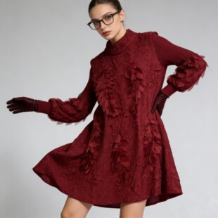 工厂冲量7390时尚 连衣裙 气质显瘦高贵上档次复古春秋季