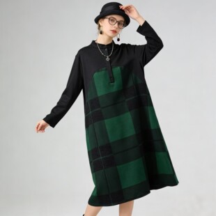 工厂冲量7031时尚 连衣裙 气质显瘦高贵上档次复古春秋季