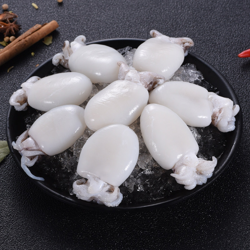 新鱼港 小墨鱼仔1000g 新鲜海捕冷冻去皮去内脏目鱼仔火锅食材