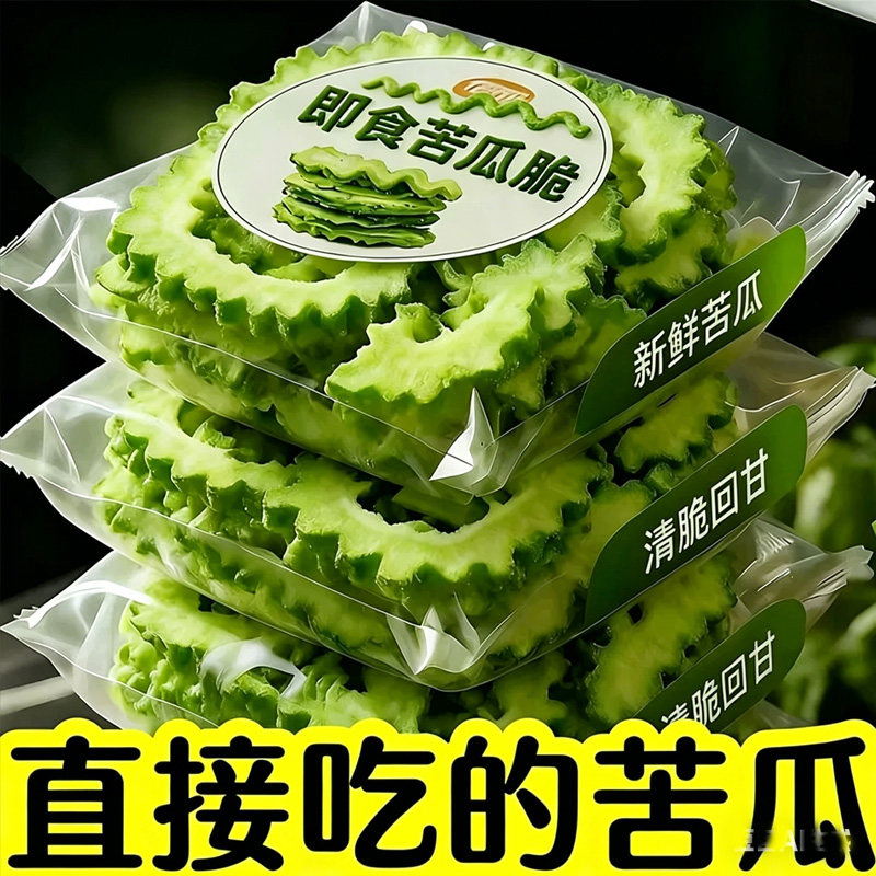即食苦瓜脆片干果蔬中老年办公室解馋休闲小吃零食品即食健康营养