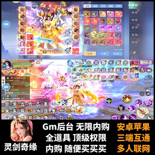 灵剑奇缘游戏Gm后台内购无限代金联网仙侠买断手游安卓苹果