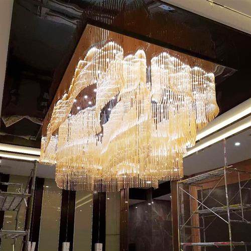 KTV大厅水晶吊灯酒店大堂售楼部珠宝店祥云水晶灯欧式非标工程灯,家装灯饰光源,客厅吊灯,淘宝优惠券,粉丝福利购,淘宝优惠卷