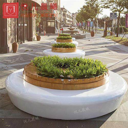 商场玻璃钢造型休闲座椅户外艺术公共休息区美陈花盆装饰树池坐凳,商业/办公家具,排椅系列,淘宝优惠券,粉丝福利购,淘宝优惠卷