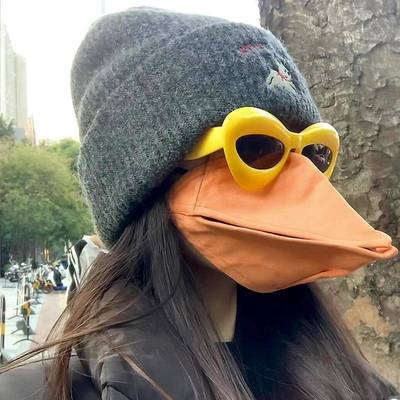 鸟嘴口罩乌鸦创意搞怪动物嘴型面罩3d可动冬天防风防寒保暖送朋友