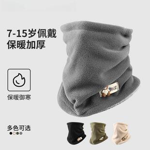 儿童围脖冬季哈尔滨东北防寒防风保暖男女童加厚小学生脖套小围巾