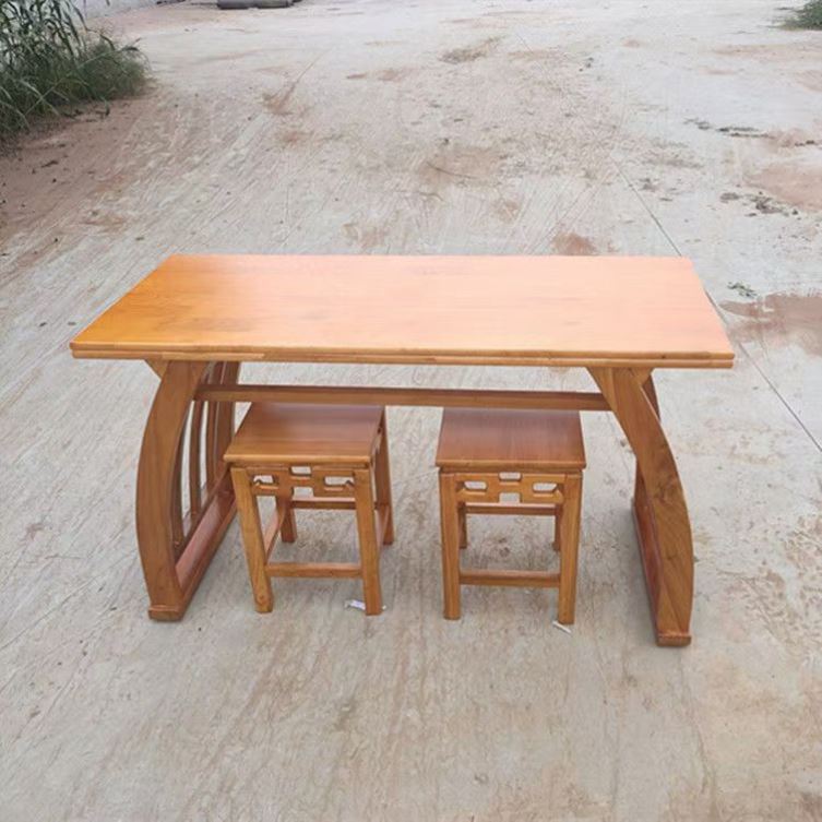 实木国学书法桌琴棋书画桌案培训班写毛笔练字马鞍桌中式仿古复古