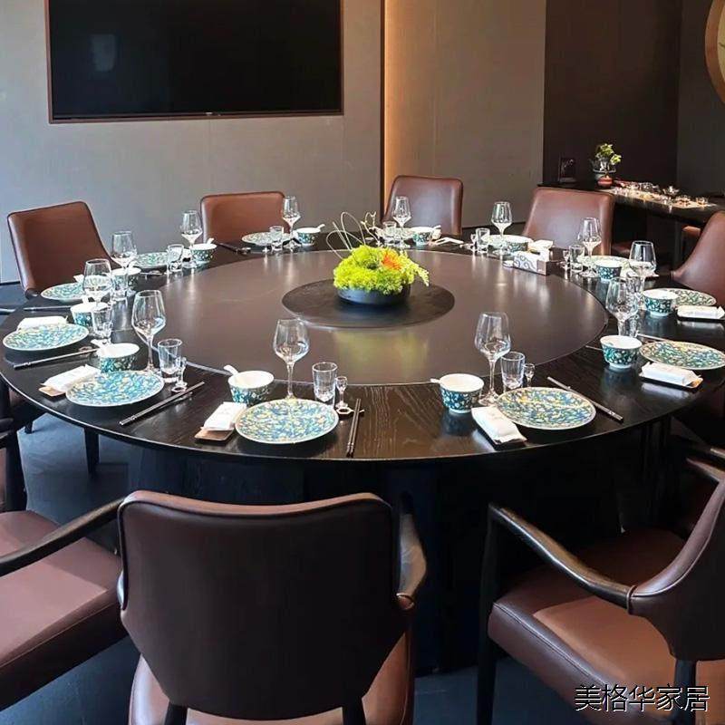 酒店电动圆餐桌大圆桌饭厅会所包厢岩板自动带转盘圆桌椅15人20人,商业/办公家具,酒店桌椅,淘宝优惠券,粉丝福利购,淘宝优惠卷