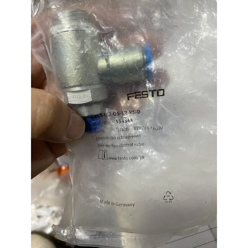 拍前询价：全新费斯托单向节流阀，型号：GRLA-1/2-QS-12-R询价为