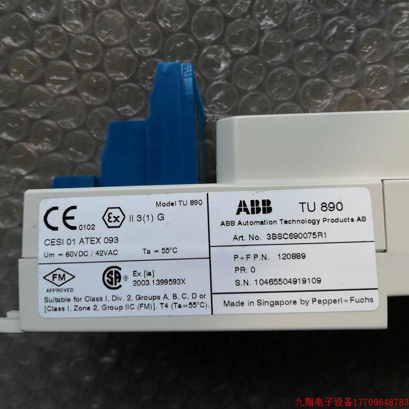 拍前询价:全新开封过 ABB接线端子TU890 3BSC690075R1现货