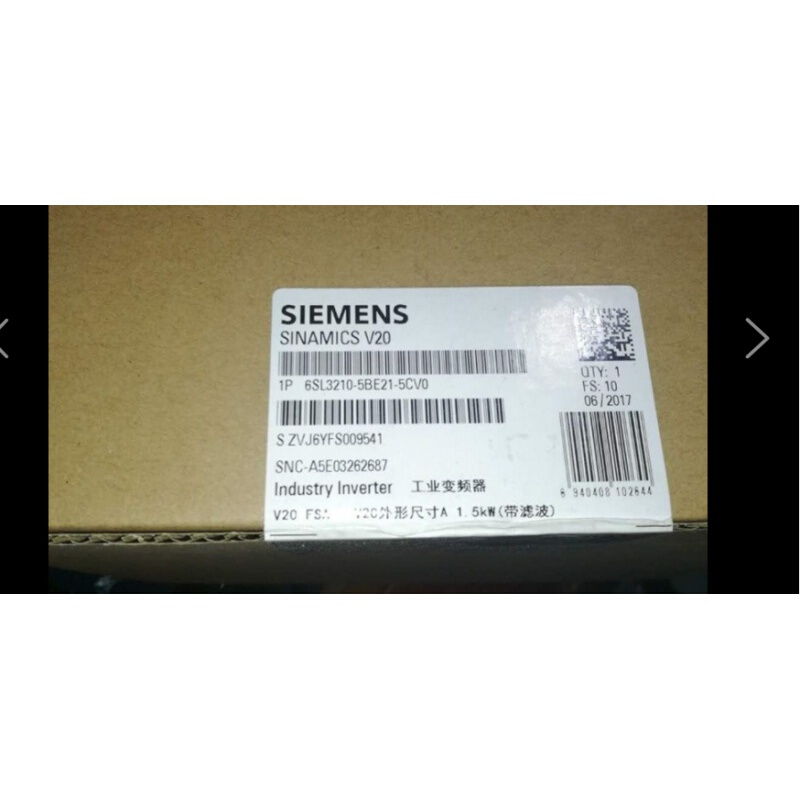 拍前询价：6SL3210-5BE21-5CV0V20三相变频器1.5千瓦6SL321