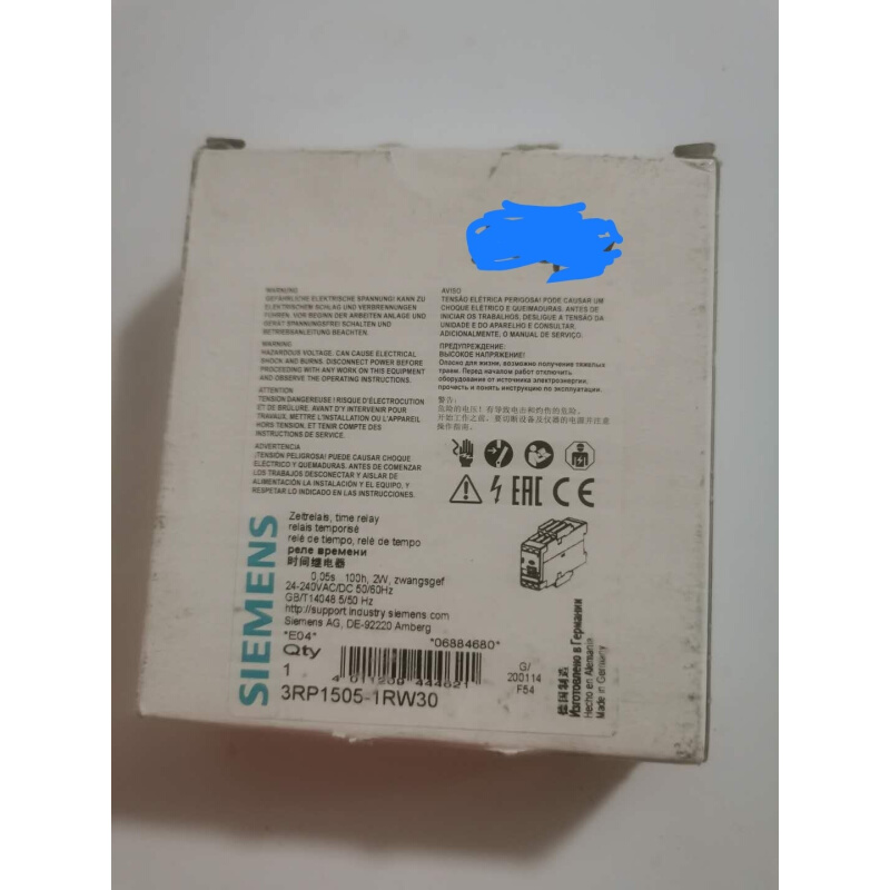拍前询价：时间继电器3RP1505-1RW30全新未拆封原装全新原装拍前