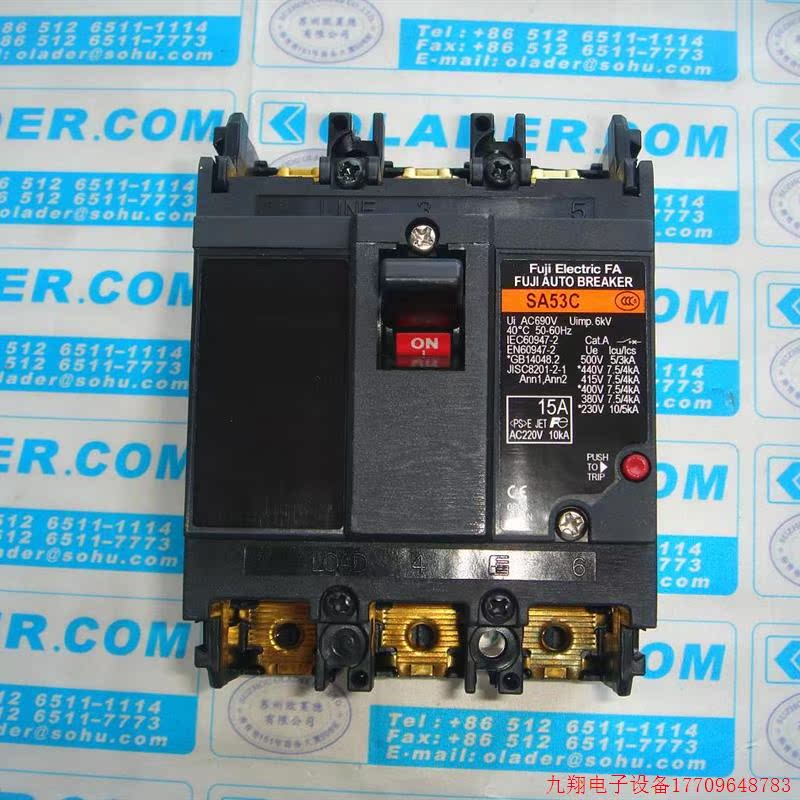 拍前询价:【原装正品】FUJI ELECTRIC SA53C 3P 15A 日本富士断