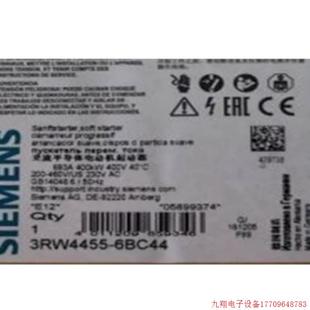 正品 拍前询价 6BC44原装 3RW4455 现货议价 6BC44软启动器3RW4455