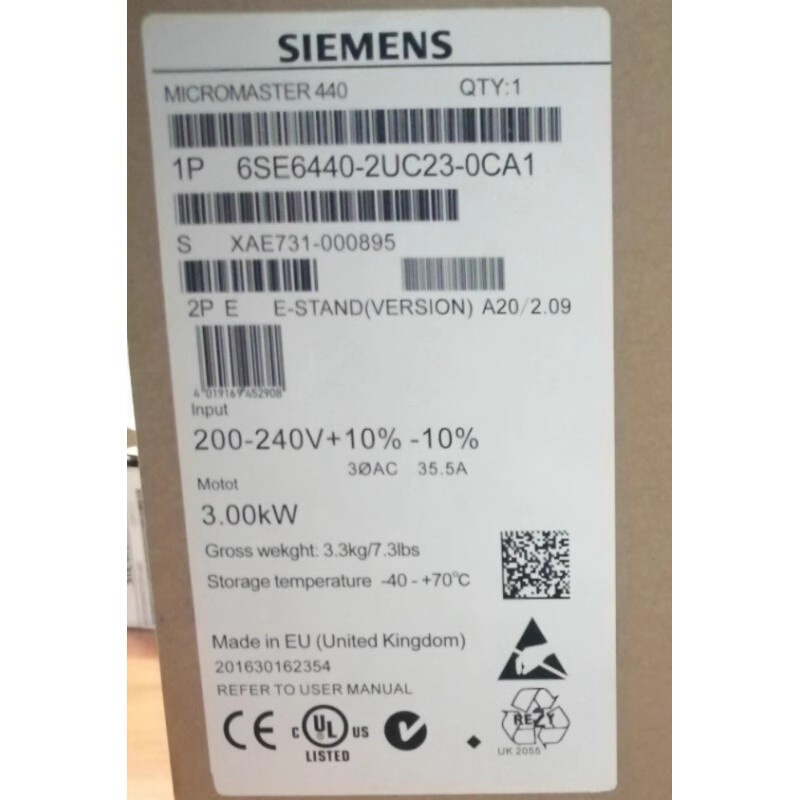 拍前询价：6SE6440-2UC23-0CA1全新MM440变频器3千瓦无滤波