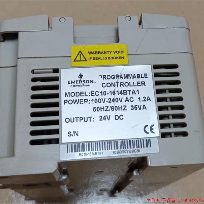 拍前询价:艾默生PLC,EC10-1614BTA1,功能正常 型号齐全欢迎询价