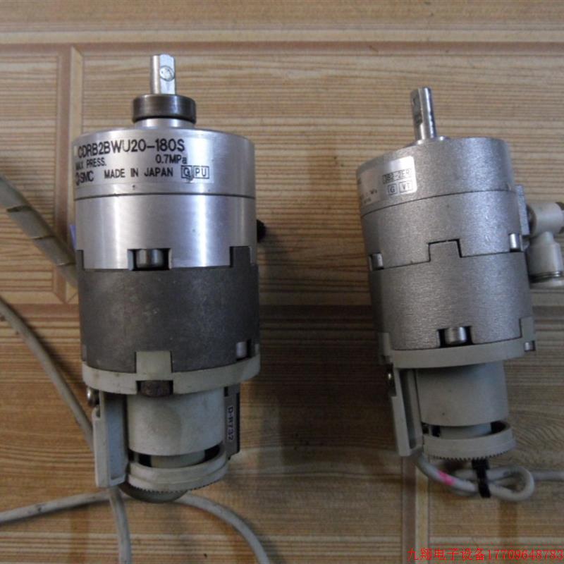 拍前询价:SMC旋转气缸 CDRB2BWU20-90SZ/180S 摆动气缸原装拆机