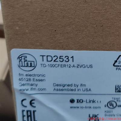 拍前询价:IFM TD2501 TD2517 TDA981 TD2531 全新原装正品易福门