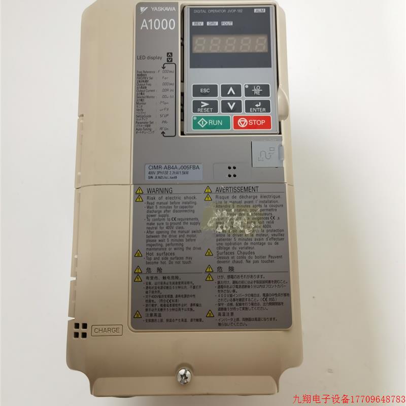 拍前询价:安川A1000变频器CIMR-AB4A0005FBA现货 1.5KW