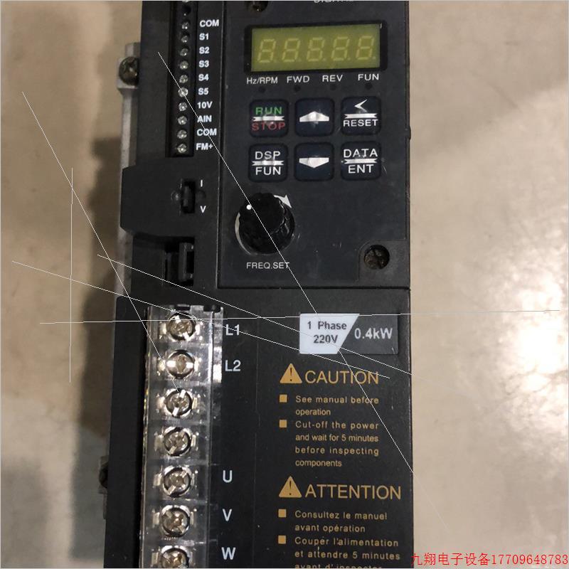 拍前询价:(议价)东元变频器,已测试功能包好,实物拍摄,功率0.4Kw