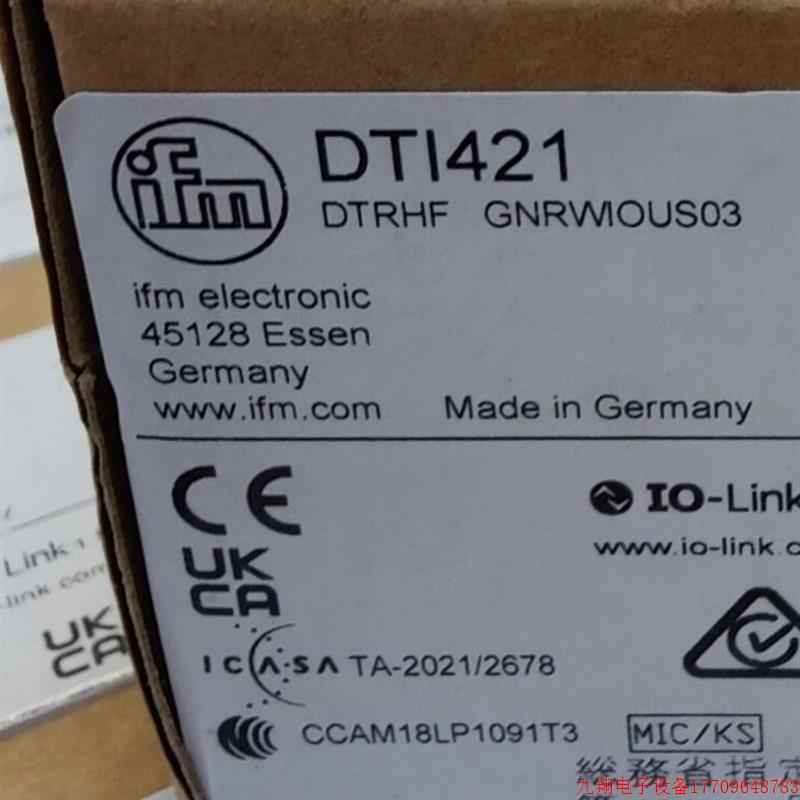 拍前询价:IFM DTE104 DTI421 DTI431 DN4032 全新原装正品易福门