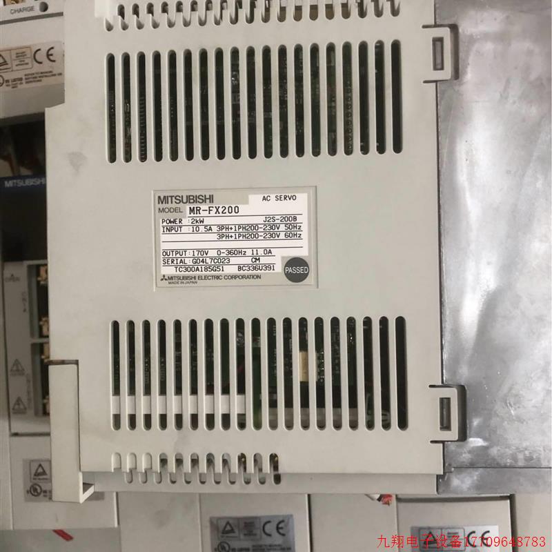 拍前询价:询价万里通工控二手伺服驱动器 MR-FX20 设备拆机 九成