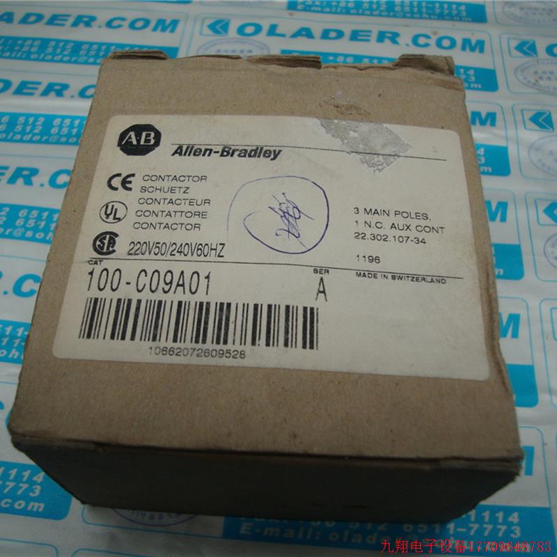 拍前询价:原装进口ALLEN-BRADLEY美国AB接触器100-C09KF01 AC230