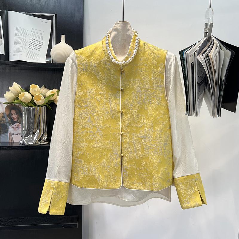 蜜雯琪新中式国风真丝马甲