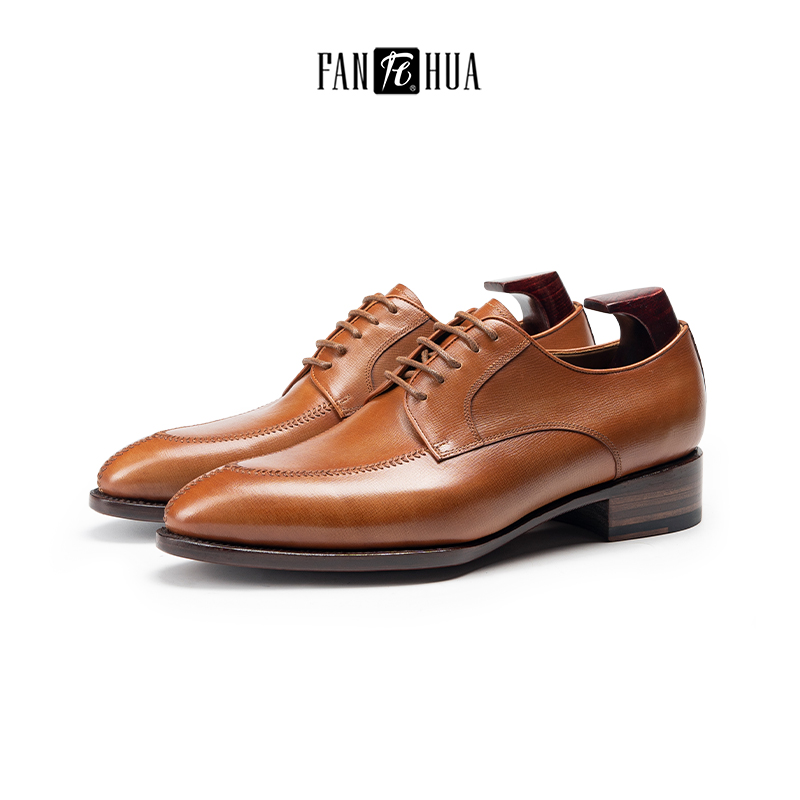 梵骅定制牛皮德比皮鞋琴底