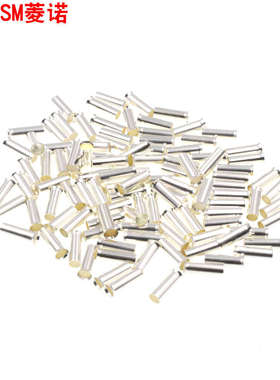 EN管形裸端头针形冷压接线端子 管式插针 黄铜裸铜管铜接头铜插针