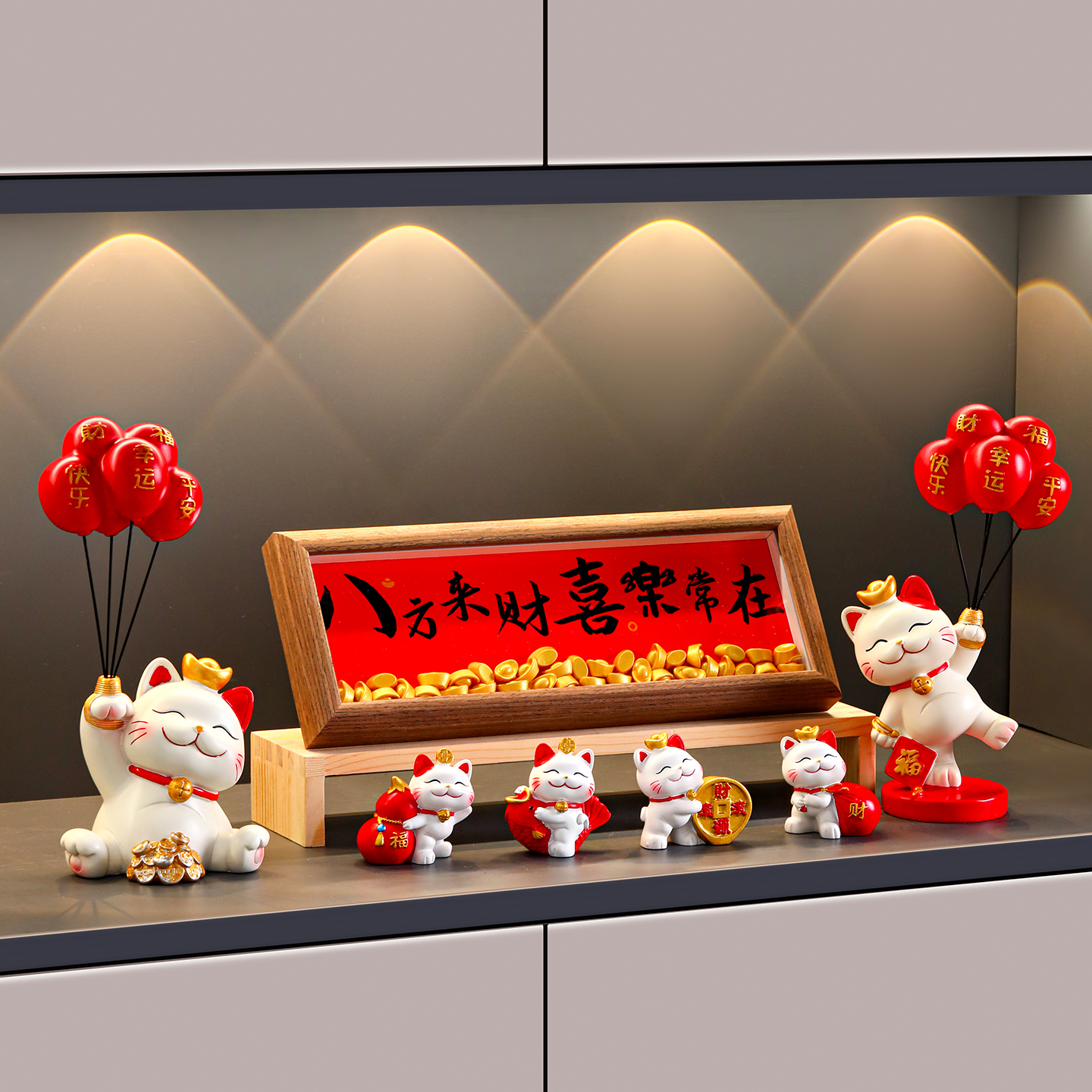 招财猫摆件入户门玄关装饰