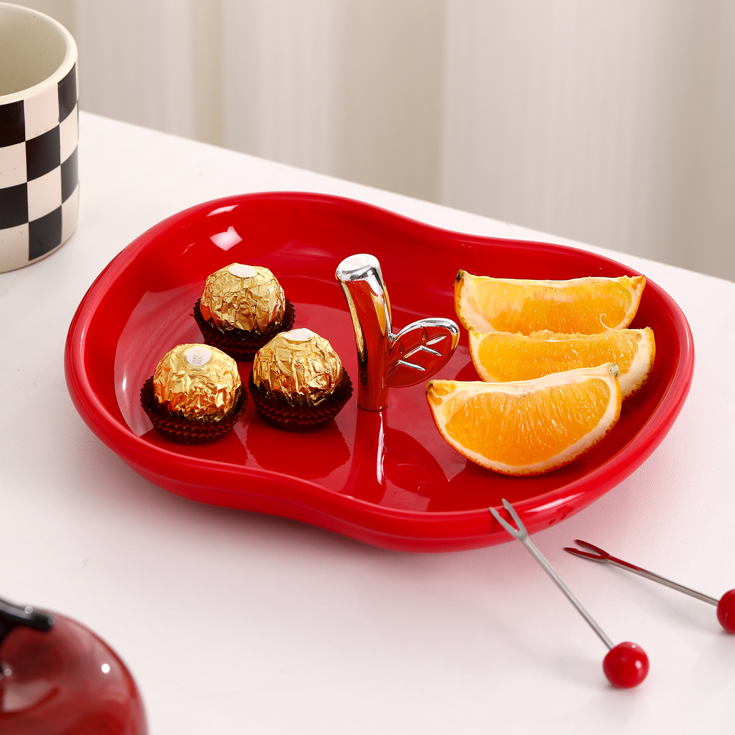 创意装放糖果盘子前台酒店