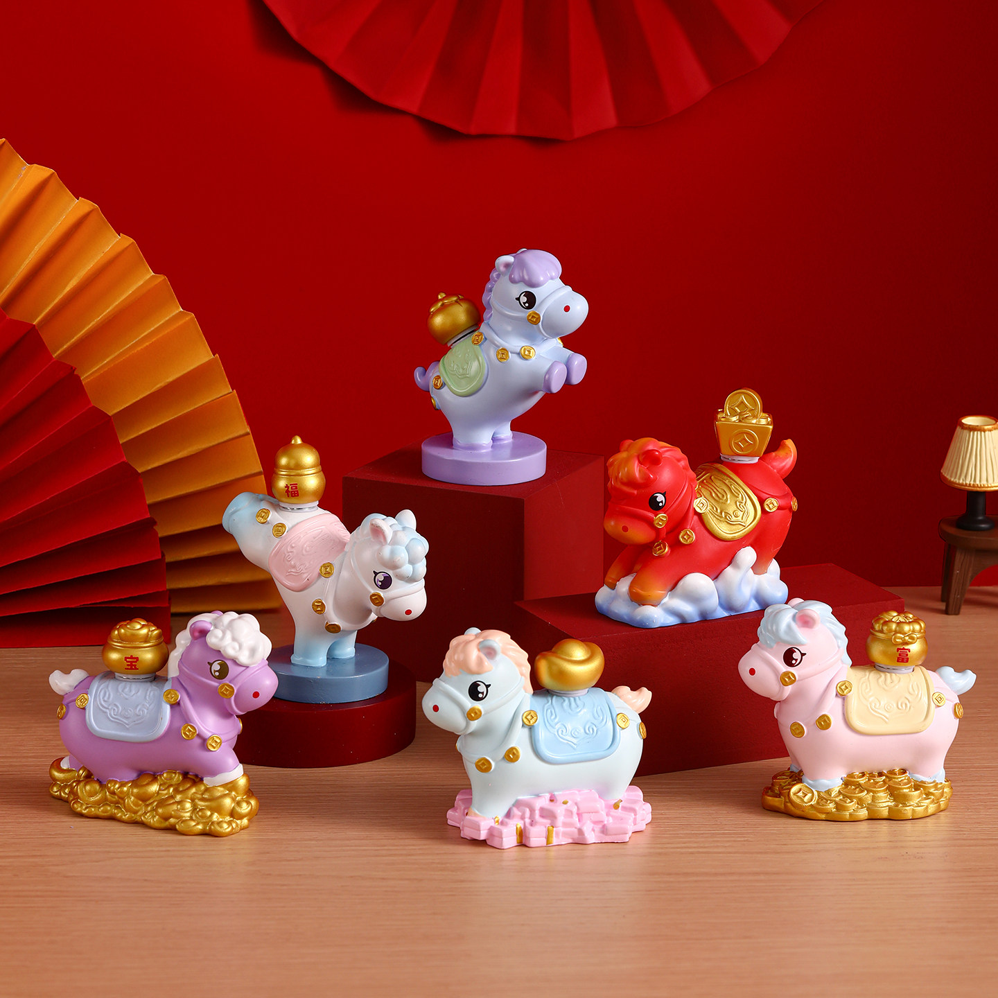可爱马年吉祥物国潮文创摆件2026年盲盒春节装饰品本命年新年礼物,家居饰品,装饰摆件,淘宝优惠券,粉丝福利购,淘宝优惠卷