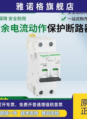 正品施耐德IC65N2P一体式漏电保护器占2位家用A9D65232充电桩A类