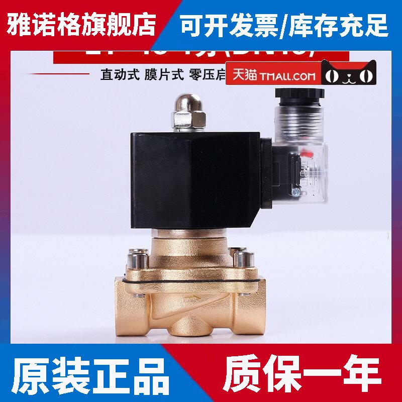 煤气电磁阀 天然气电磁阀 2T-15 4分 DN15 常闭DC12V 24V AC220V