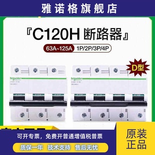 空气开关D63A80A100A125A 断路器1P2P3P4P 施耐德大电流C120H D型