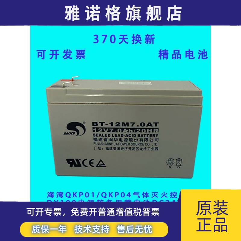 海湾GST-QKP04 01气体灭火控制器DY-100A电源箱备用蓄电池12V7AH