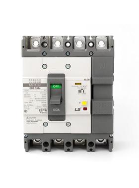 LS产电LG塑壳漏电断路器EBS103C 3P 60A 75A 100A开关EBS104C 4P