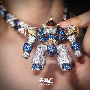 GBC 神龙斗士吊坠童年回忆彩色百搭项链动漫人物满钻嘻哈潮流配饰