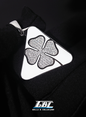 GBC私人订制珠宝欣赏（AlfaRomeo 四叶草吊坠 s925 手镶D色莫桑）