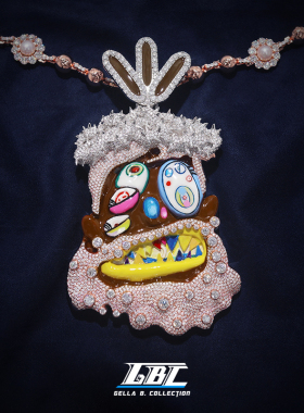 GBC 私人定制珠宝欣赏（Travis Scott 村上隆 全莫桑 吊坠&项链）