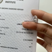 培育钻CVD上海igi椭圆形3.1ct E色客定