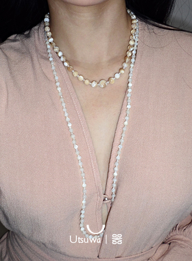 设计师白蝶贝珍珠S925锁骨链