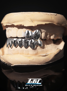 GBC 牙套定制欣赏（s925素银光面牙套 私人订制 Grillz）