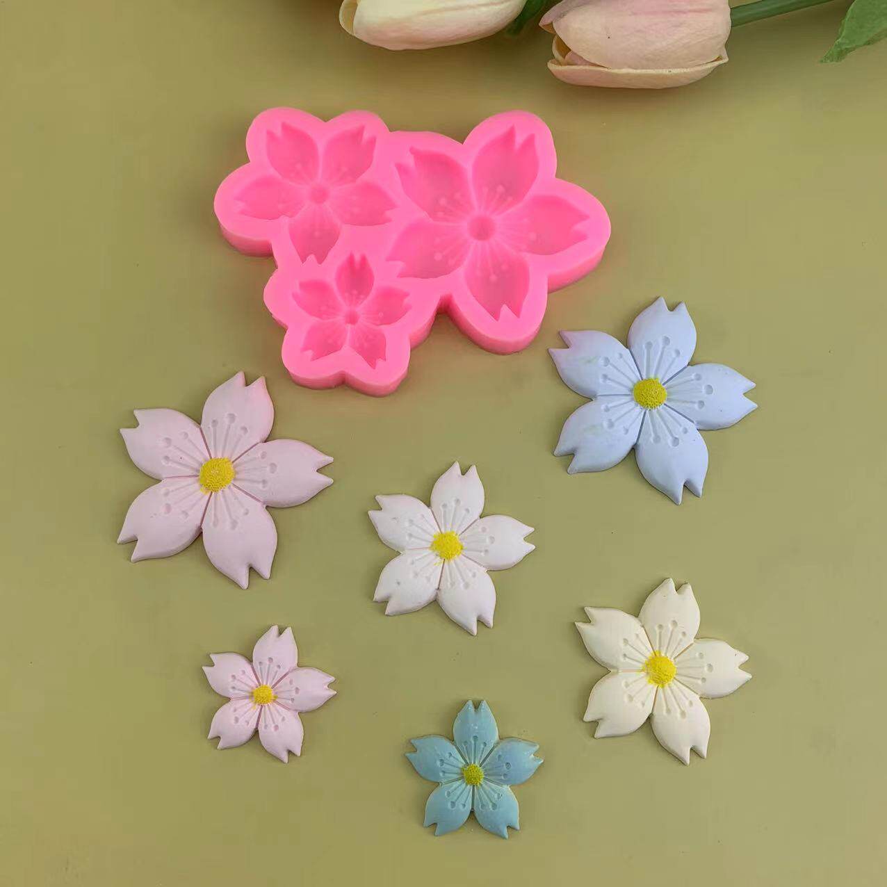 樱花腊梅花巧克力硅胶模具