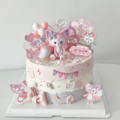 川沙妲己网红玲娜小狐狸蛋糕装饰