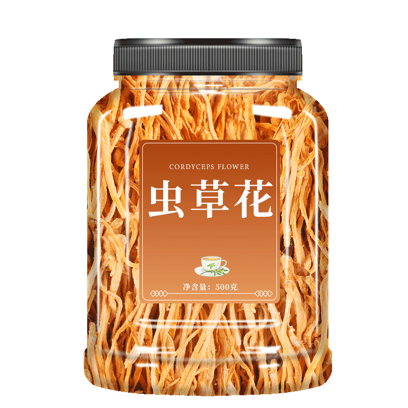 虫草花旗舰店干货特级野生新鲜干虫草花500g正品特级煲汤材料菌包